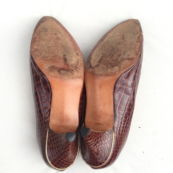 Jack Rogers Snakeskin Brown Pumps - Picture 5 of 5